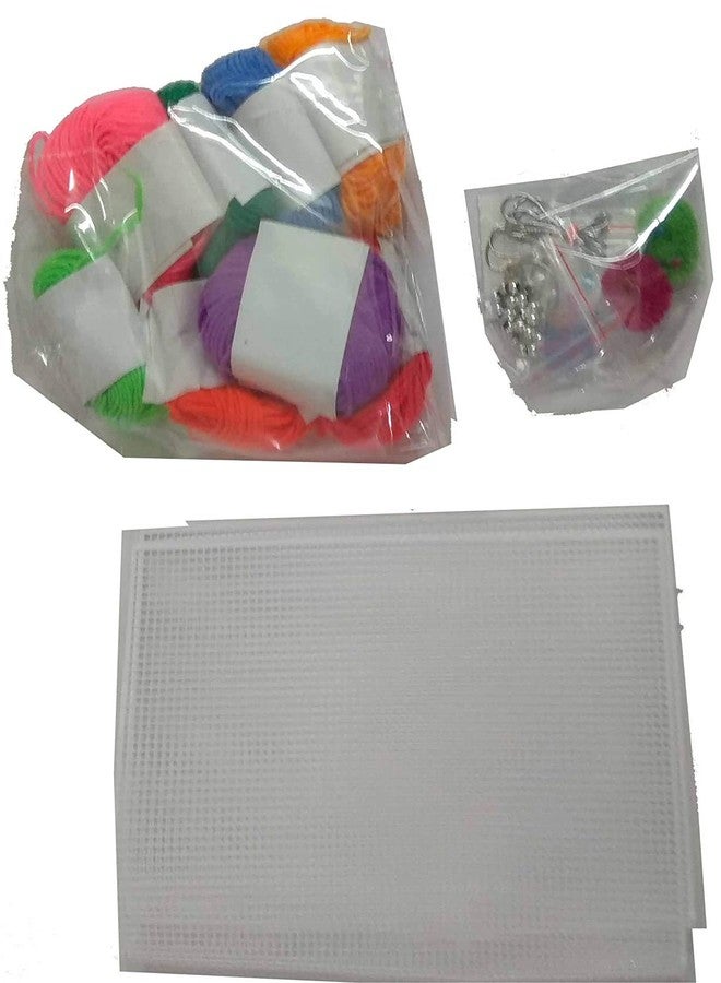 EKTA Cross Stitch 10 in 1 Art and Craft Stitching Game To Make 10 Colourful Projects For Kids- Multi color, Fabric; Plastic - Image 4